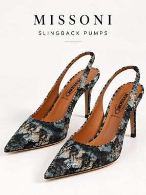 Missoni Fabric Slingback - Size 37.5